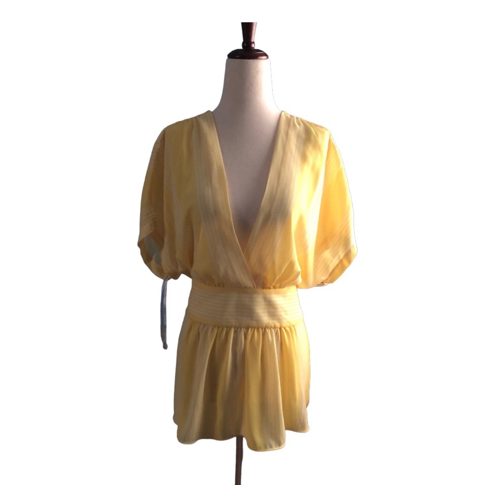 Anne Klein Sheer V-Neck Strap Top